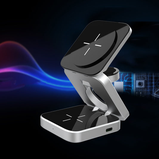 3-in-1 Foldable Wireless Charging Station for iPhone, AirPods & Apple Watch